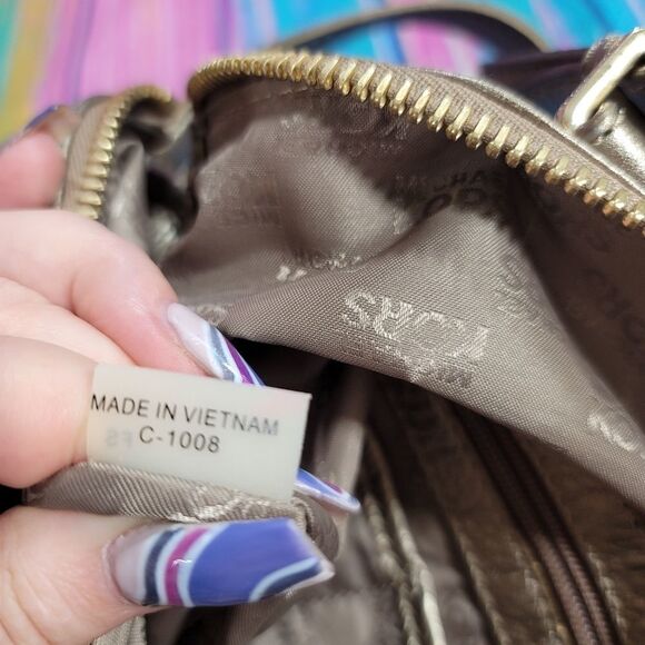 Michael Kors Rouched Gansevoort Bronze and Gold Tote or Large Hand Bag - Picture 16 of 16